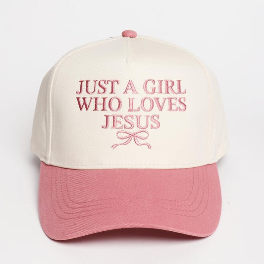 PRE ORDER - Just a Girl Who Loves Jesus w/ Bow - Embroidered